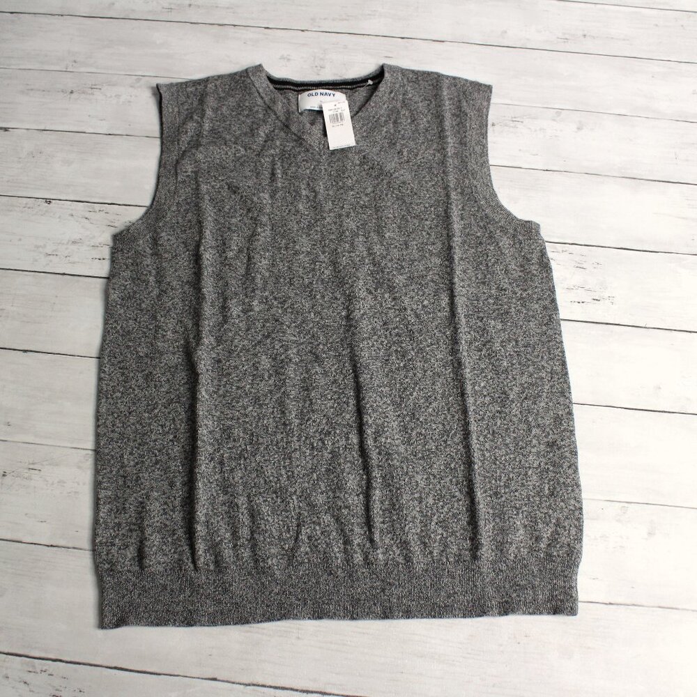 Old Navy Boy's Size M 8 Sleeveless Sweater Vest Gray Knit